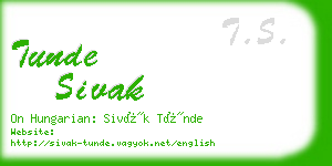 tunde sivak business card